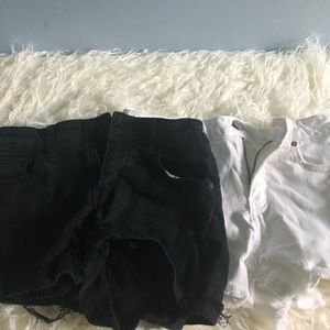Two Tilly’s Rsq Shorts One White And One Black